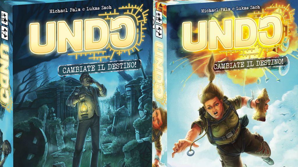 Copertina in 3d di come appaiono le scatole delle espansioni di Undo