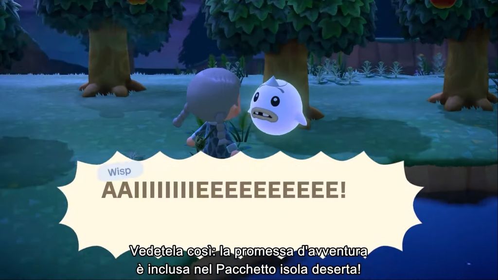 Un wisp su Animal Crossing New Horizons