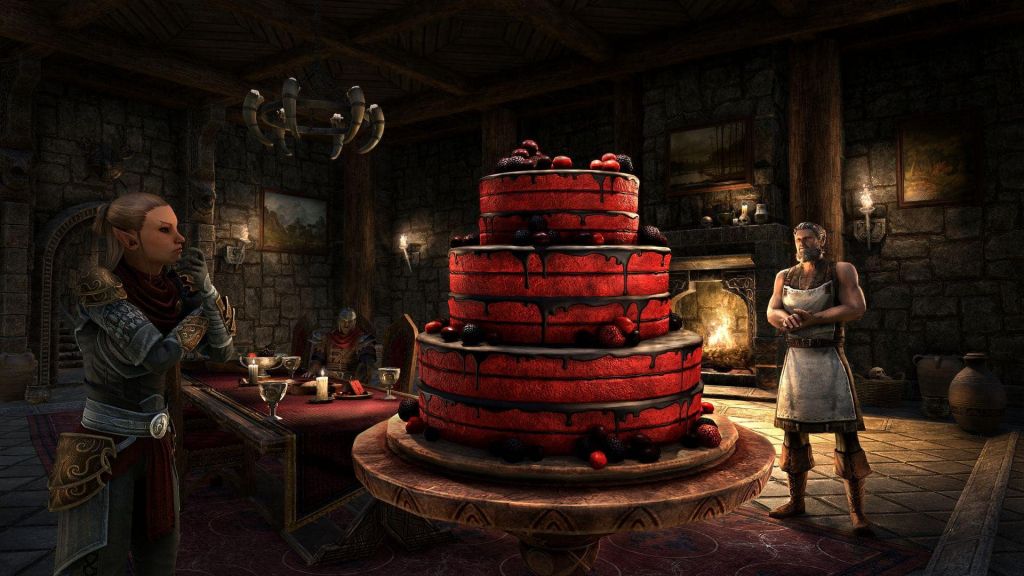 Una speciale torta di compleanno per l'evento dell'Anniversary Jubilee su The Elder Scrolls Online